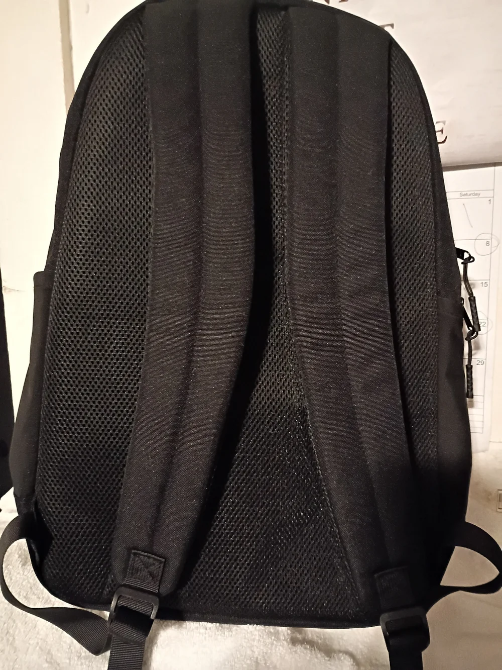 Men's Black Everyday Backpack with Minimal Logo
